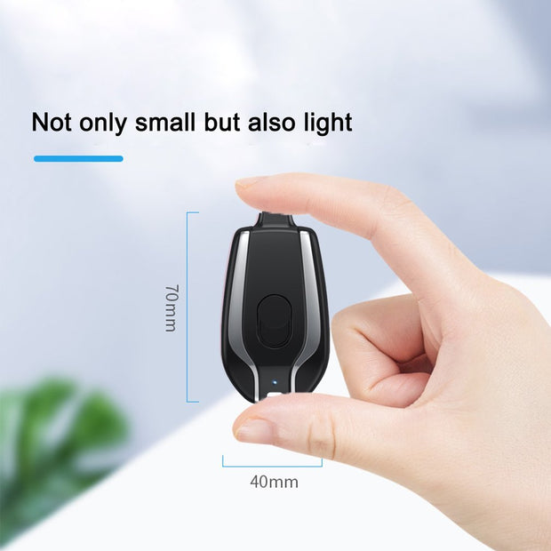 1500mAh Mini Power Emergency Pod Keychain Charger