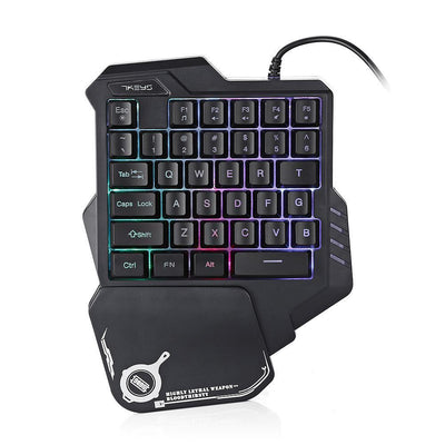 one-Handed Mechanical gaming Keyboard rgb backlit portable mini gaming