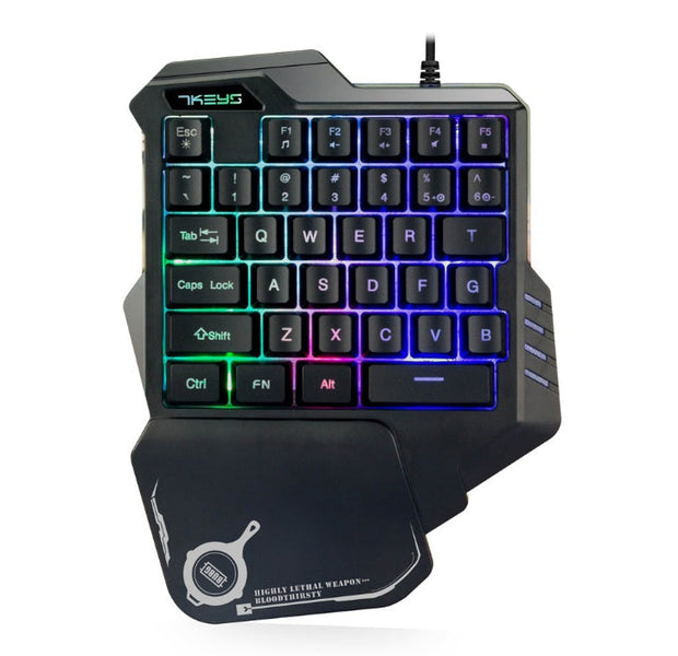 one-Handed Mechanical gaming Keyboard rgb backlit portable mini gaming