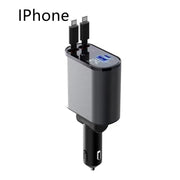 Metal Car Charger 100W Super Fast Charging Car USB And TYPE-C Adapter.