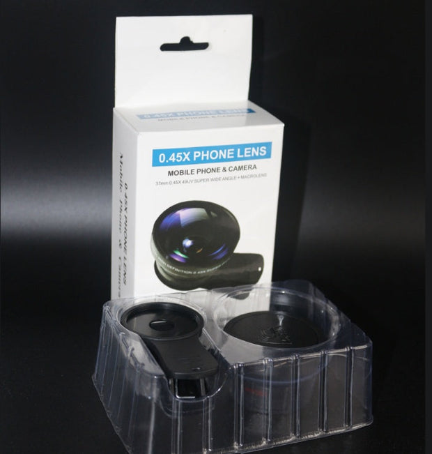 Phone Lens kit 0.45x Super Wide Angle Super Macro Lens HD Camera Lente