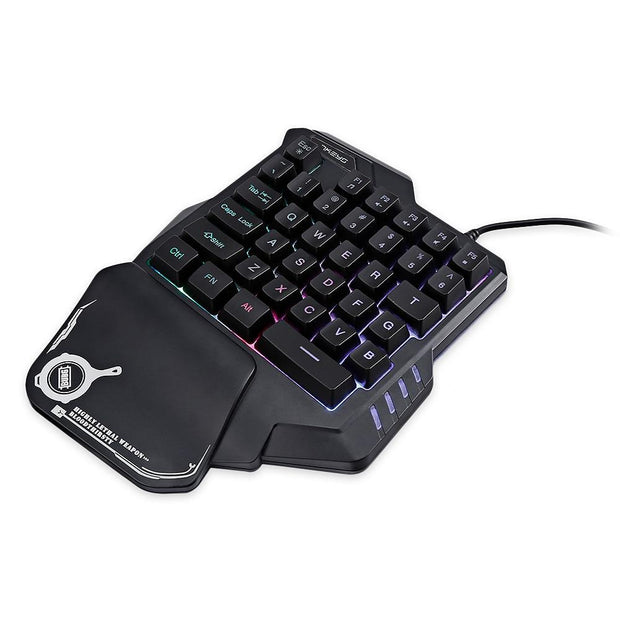 one-Handed Mechanical gaming Keyboard rgb backlit portable mini gaming`