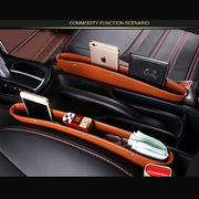 car organizer box high catcher pu leather seat gap storage bag leather