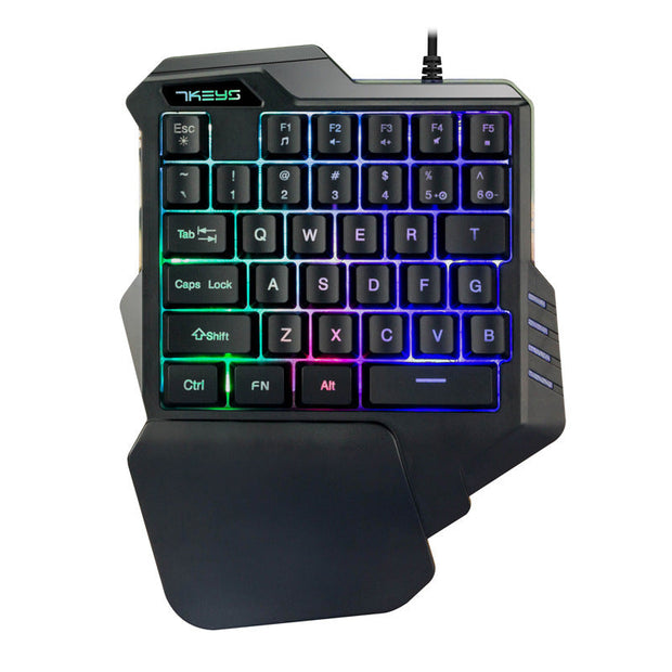 one-Handed Mechanical gaming Keyboard rgb backlit portable mini gaming