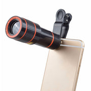 HD 8X Clip On Optical Zoom Telescope Camera Lens For Universal Mobiles