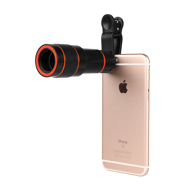 Zoom Mobile Phone Clip-On Retractable Telescope Lens For Galaxy Phones