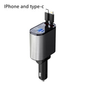 Metal Car Charger 100W Super Fast Charging Car USB And TYPE-C Adapter.