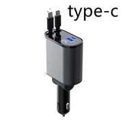 Metal Car Charger 100W Super Fast Charging Car USB And TYPE-C Adapter.