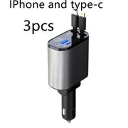 Metal Car Charger 100W Super Fast Charging Car USB And TYPE-C Adapter.