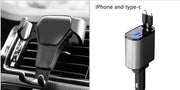 Metal Car Charger 100W Super Fast Charging Car USB And TYPE-C Adapter.